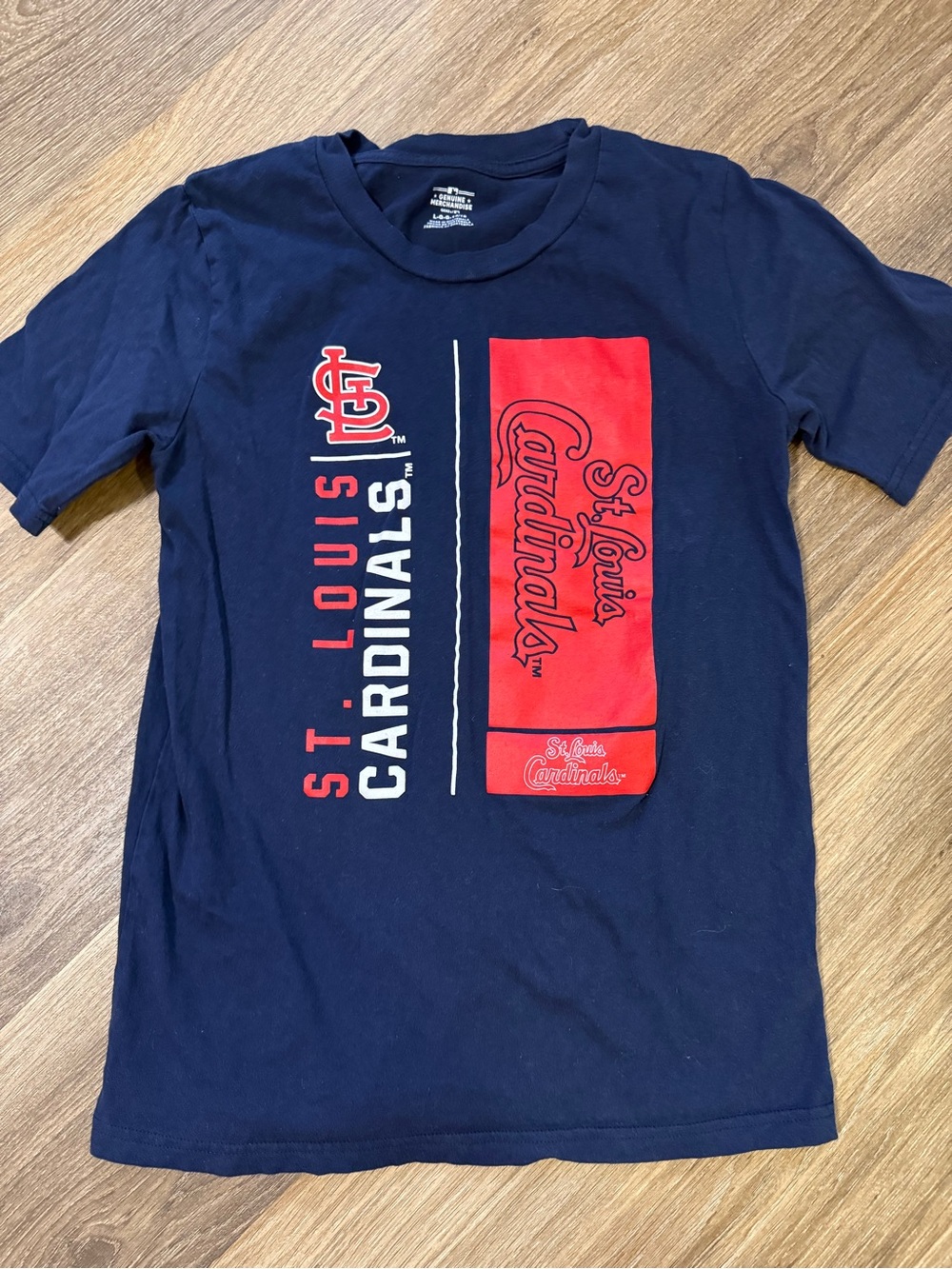 Boys St. Louis Cardinals Navy & Red Graphic Tee